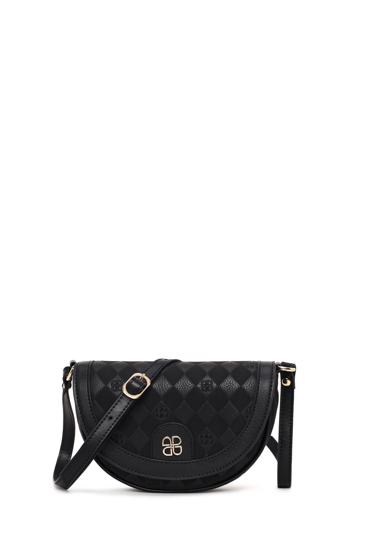 Woman Black Long-Strap Printed Mini Crossbody Bag 26SBD201626 | Derimod
