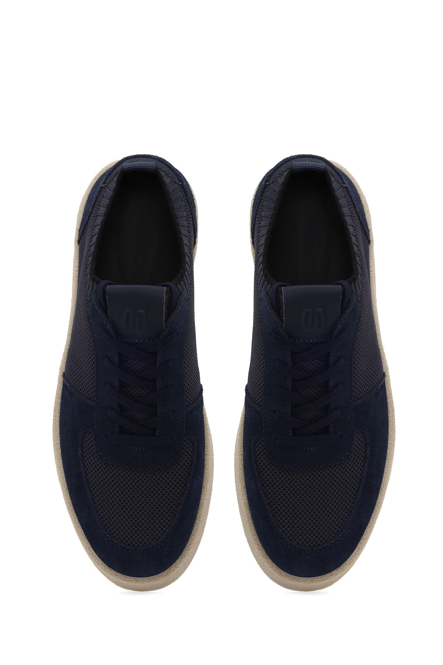 Erkek Lacivert Bağcıklı Süet Deri Sneaker