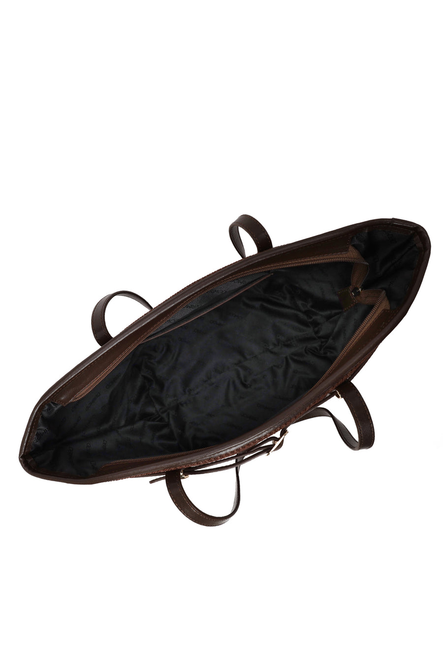 Woman Brown Straw Shoulder Bag