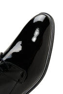 Men's Black Laced Patent Leather Classic Shoes | Derimod