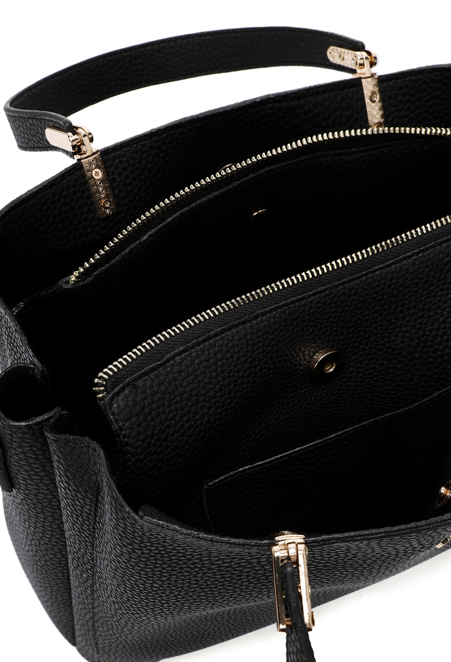 Women's Black Long Strap Accessory Detailed Handbag