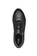 Geox Women's Black New Kency Lace-Up Thick-Sole Sneaker | Derimod