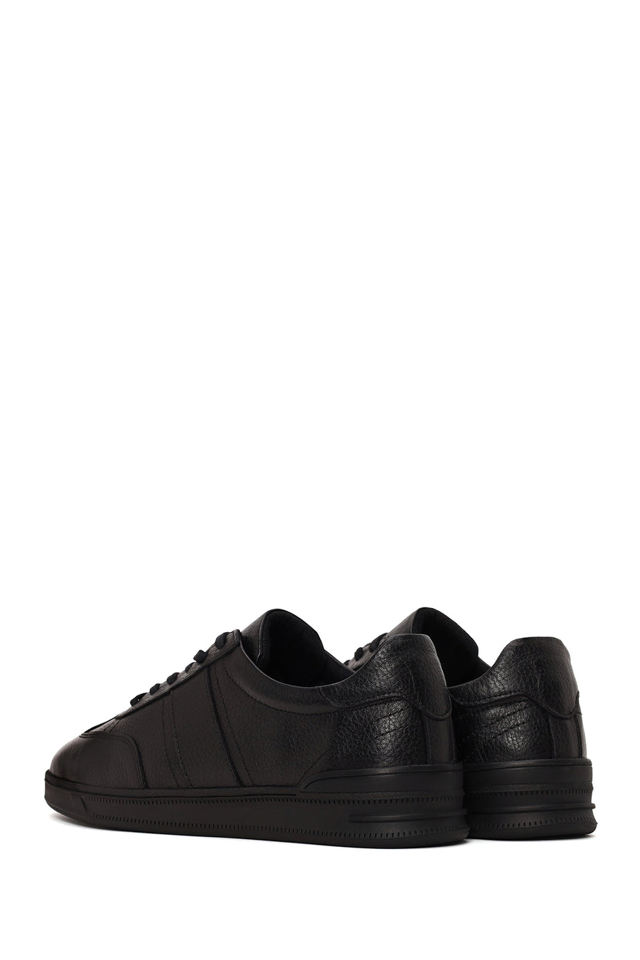 Male Black Lace-up Leather Sneaker