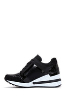 Women's Black Wedge Heeled Sneaker | Derimod