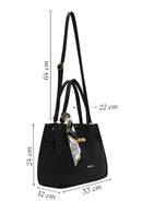 Woman Black Long-Strap Accessorized Classic Shoulder Bag | Derimod