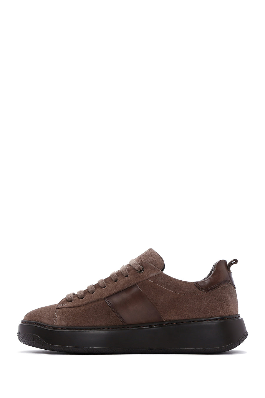 Men's Brown Suede Leather Thick Soled Sneaker