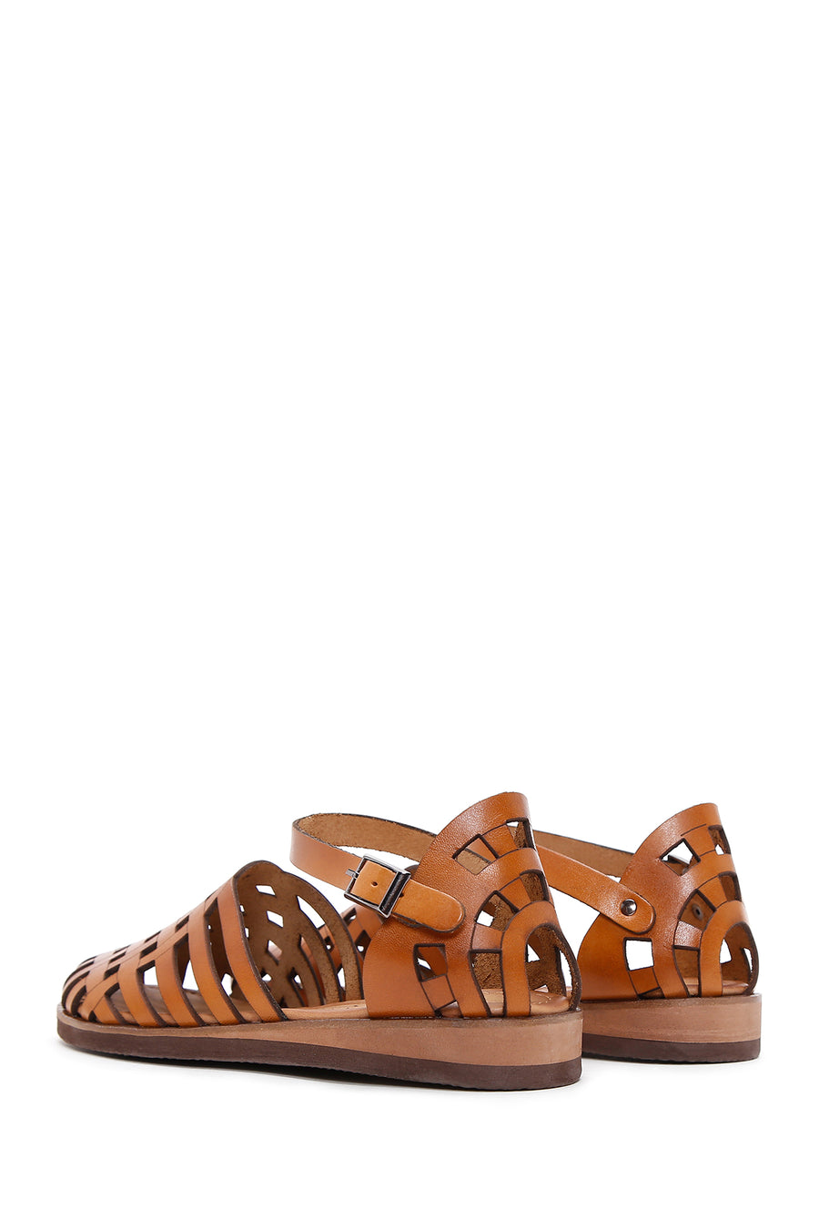 Women's Tan Ankle Strap Leather Bodrum Sandals