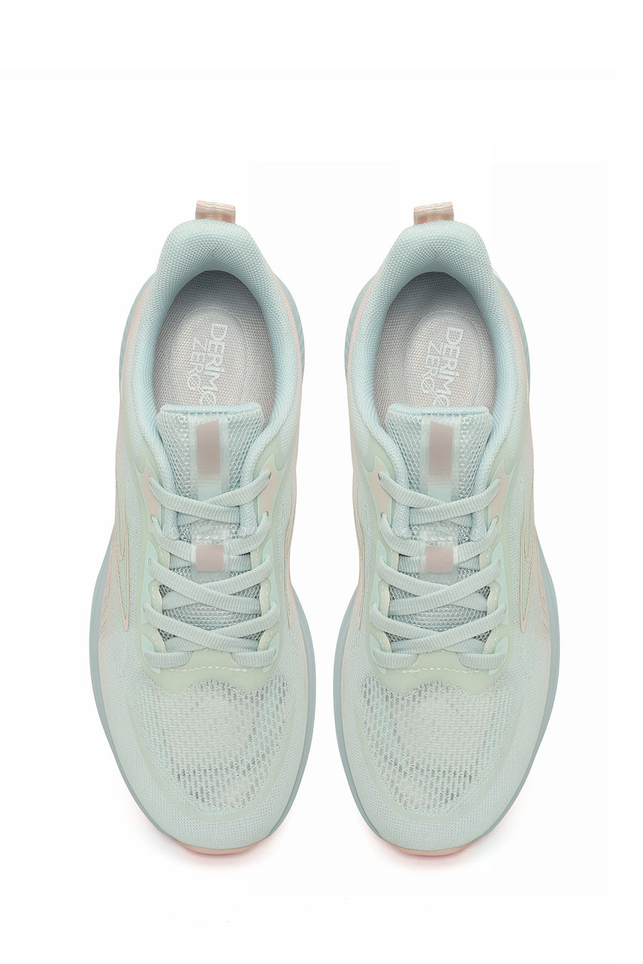 Derimod Zero Woman Green Lace-Up Thick-Soled Fabric Sneakers