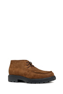 Geox Men's Brown Spherica Ec7 Lace-Up Suede Leather Boots | Derimod