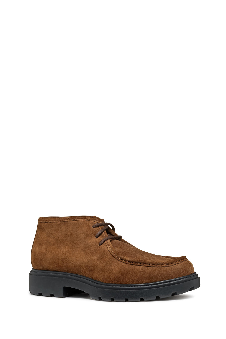 Geox Men's Brown Spherica Ec7 Lace-Up Suede Leather Boots