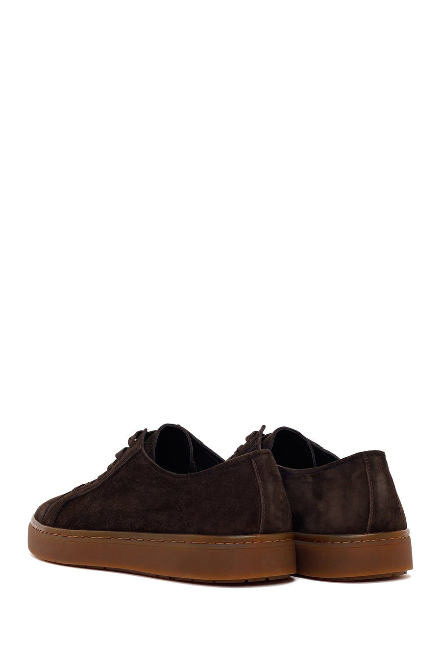 Male Brown Lace-Up Suede Leather Sneaker