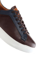 Men's Brown Leather Thick Sole Sneaker | Derimod