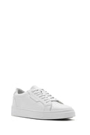 Erkek Beyaz Bağcıklı Deri Sneaker | Derimod