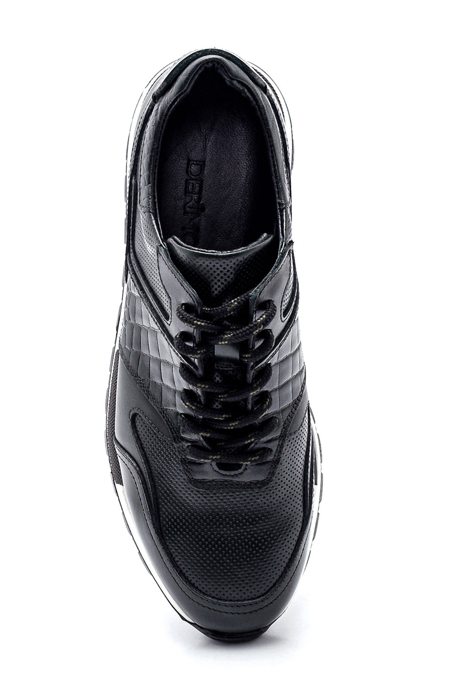 Erkek Deri Kroko Detaylı Sneaker