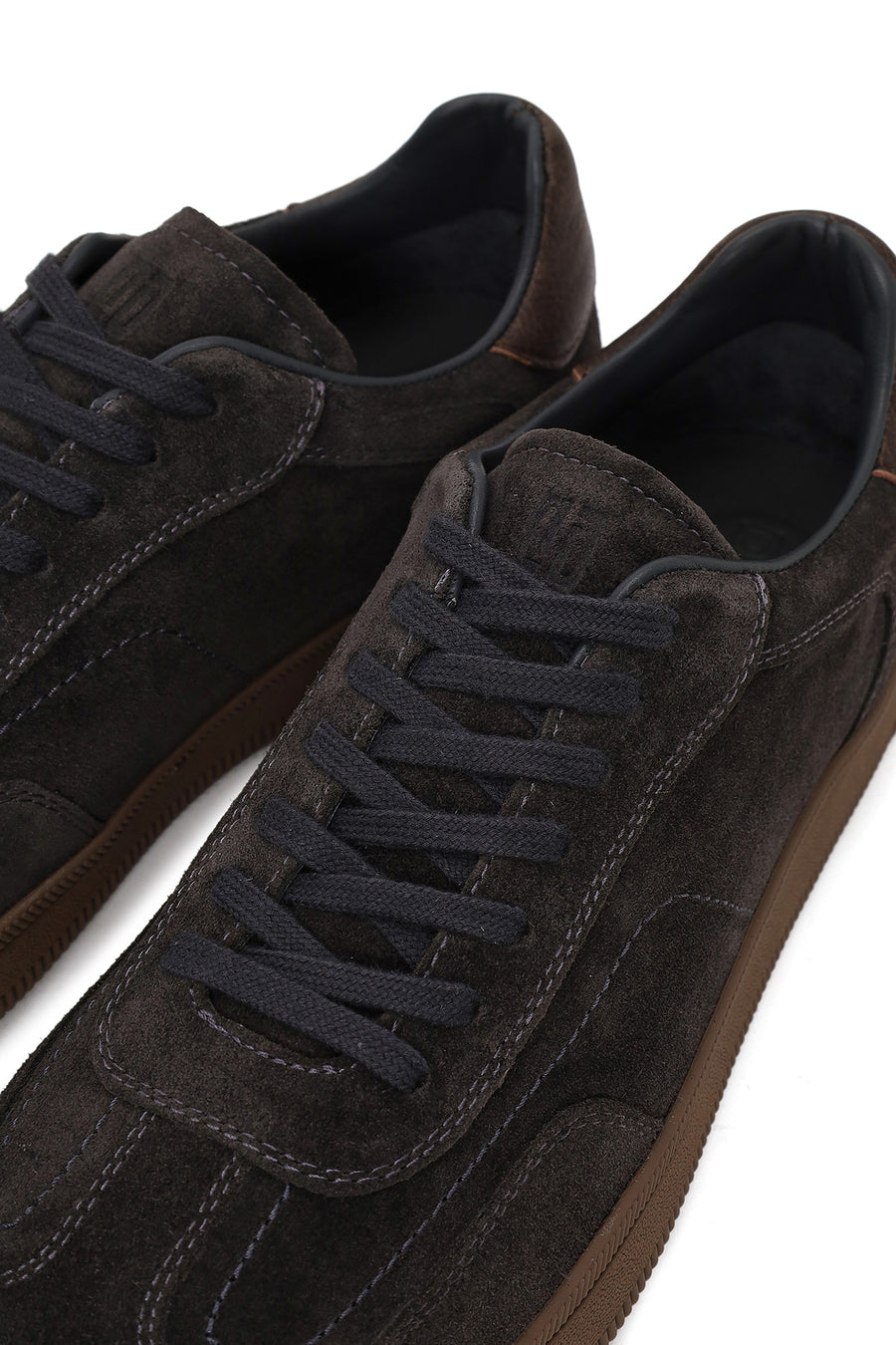 Erkek Antrasit Bağcıklı Kalın Tabanlı Süet Deri Sneaker