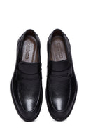 Men's Black Leather Casual Loafer | Derimod