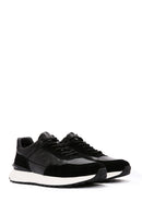 Men's Black Lace-up Thick-Sole Leather Casual Sneaker | Derimod