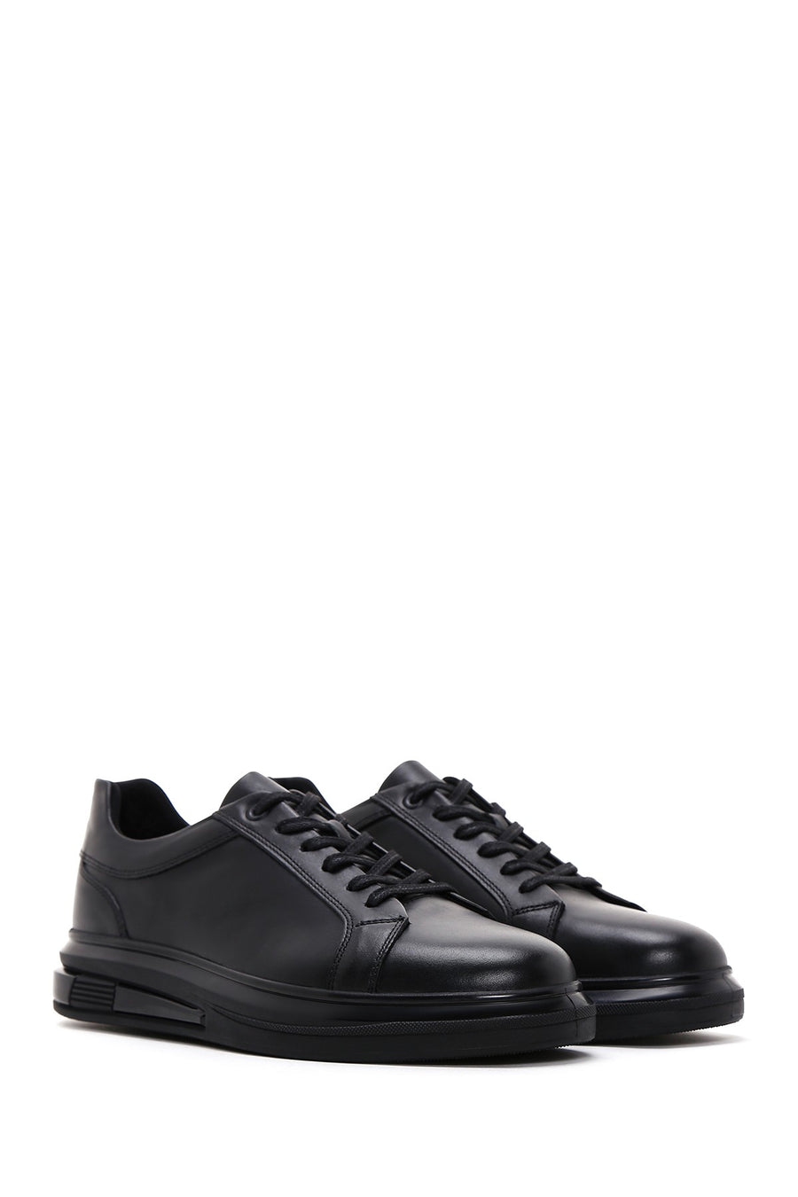 Men's Black Leather Sneaker