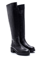 Women's Zippered Mid-Heel Boots | Derimod