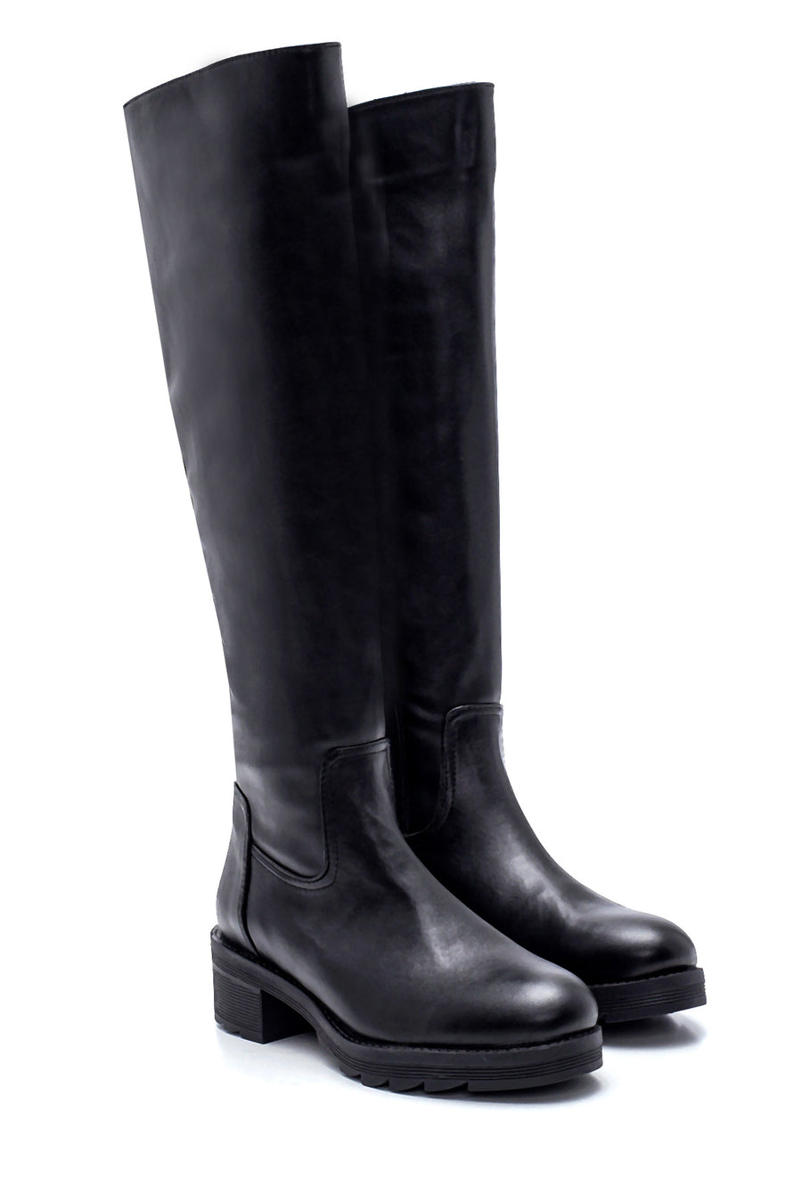 Women's Zippered Mid-Heel Boots