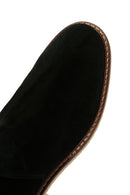 Men's Black Zippered Suede Leather Casual Boots | Derimod