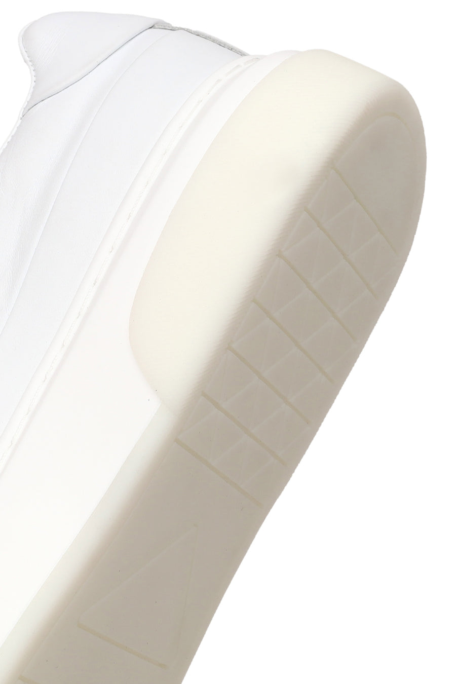 Erkek Beyaz Bağcıklı Kalın Tabanlı Deri Sneaker