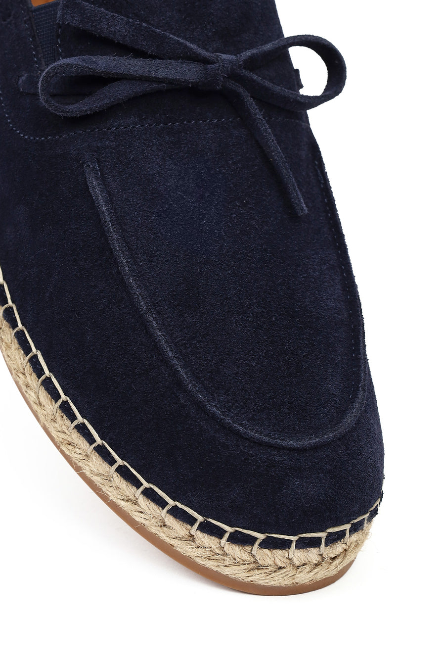 Men's Navy Blue Suede Leather Espadrille