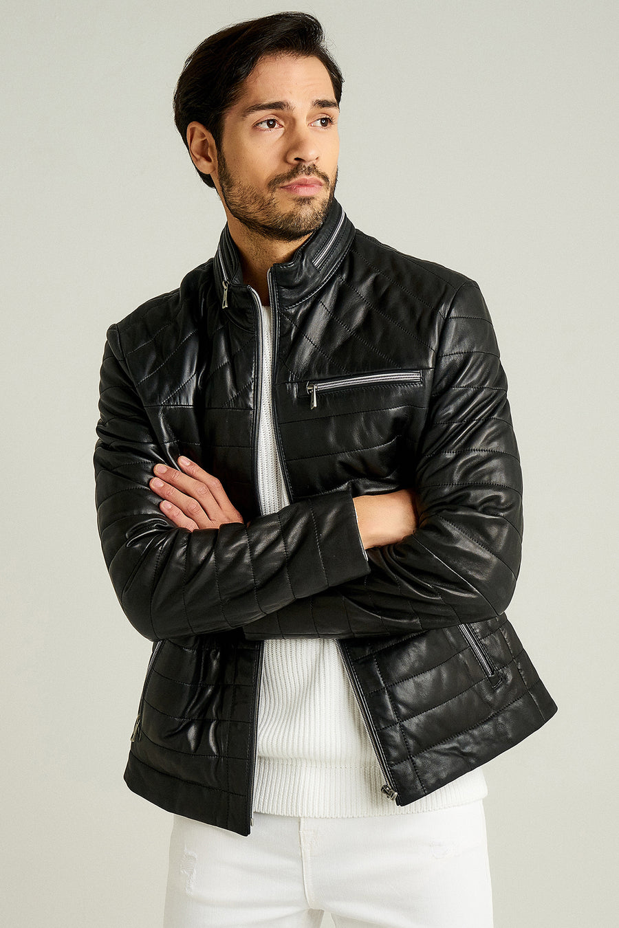 Falcao Men's Leather Jacket