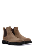 Men's Brown Casual Suede Leather Chelsea Boots | Derimod