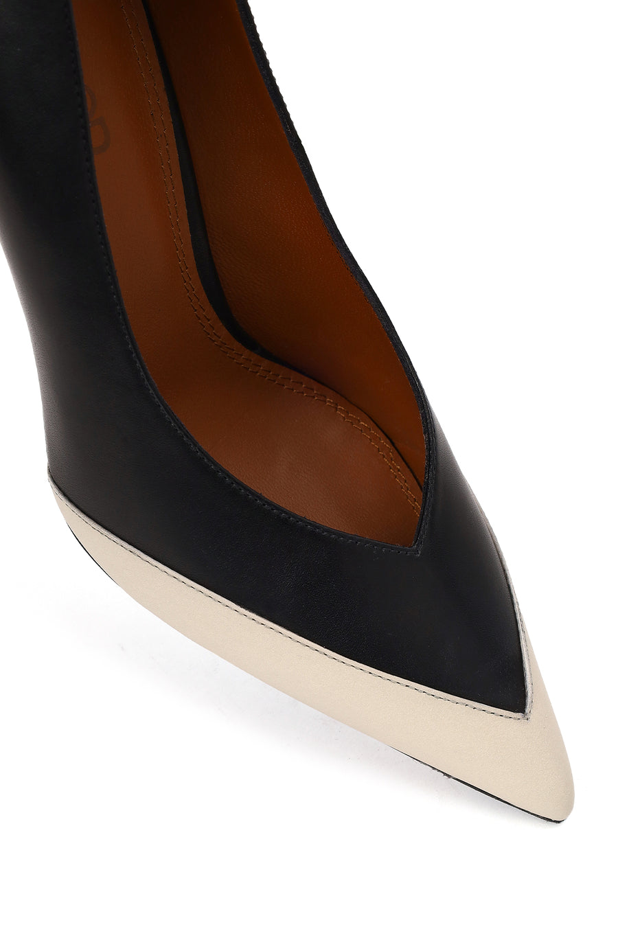 Woman Black Thin-Heeled Leather Stiletto