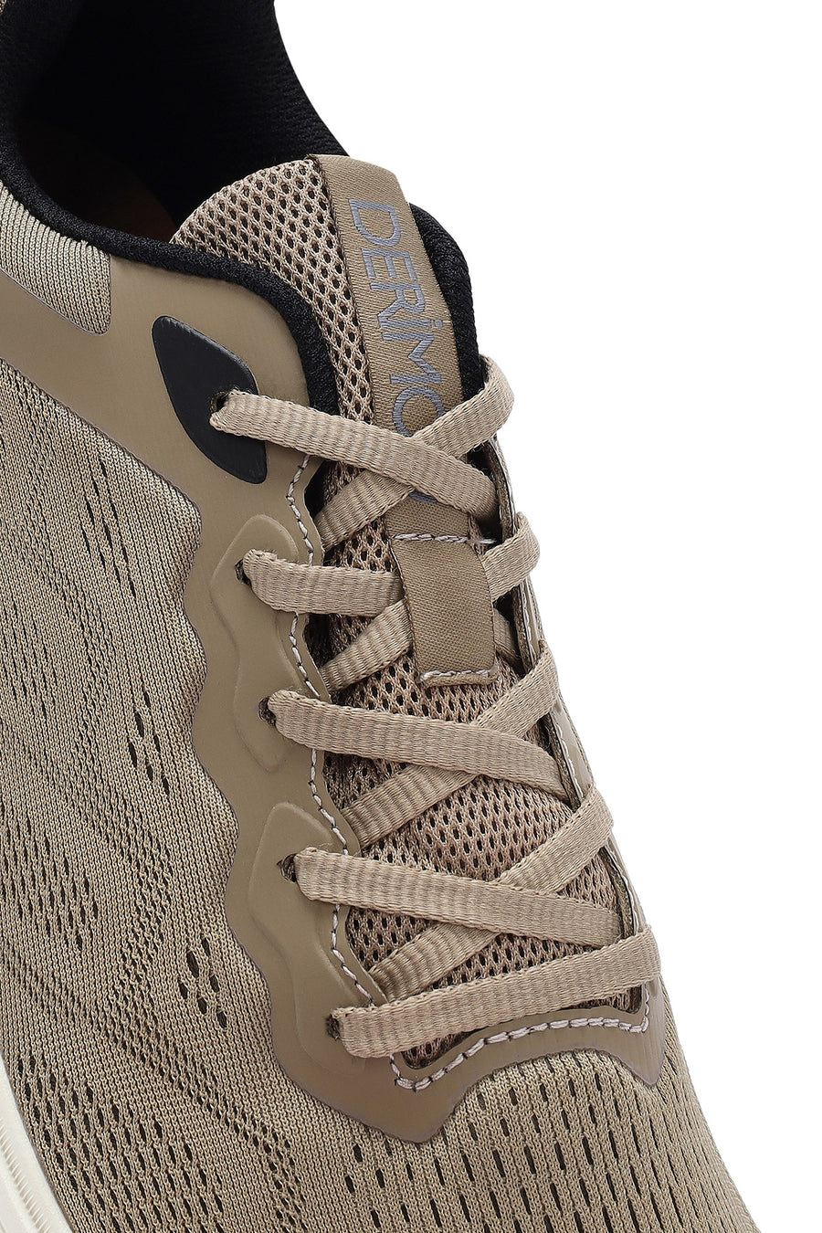 Men's Beige Lace-Up Thick-Sole Sneakers