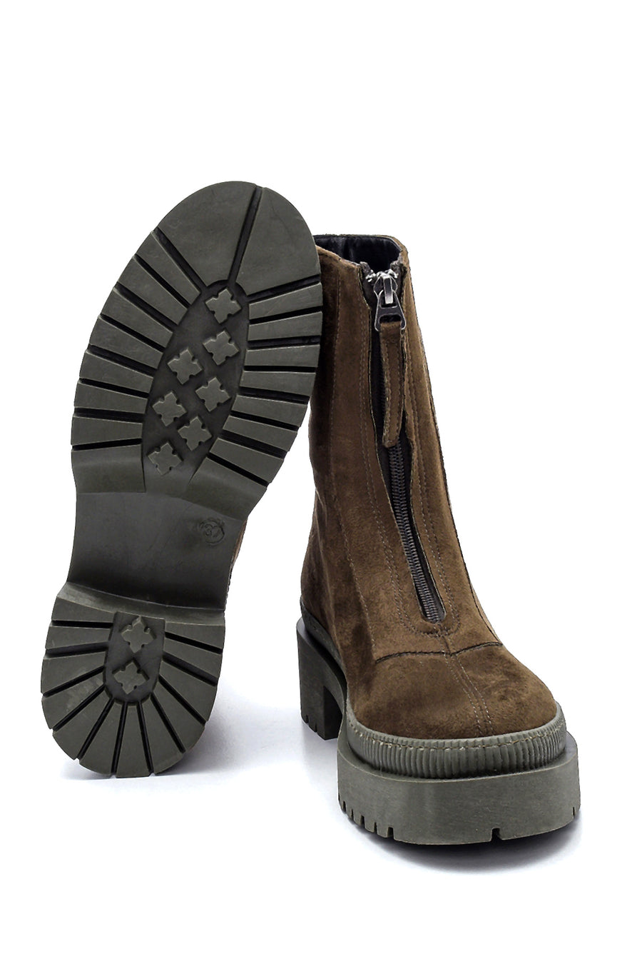 Women's Suede Zipper Boots