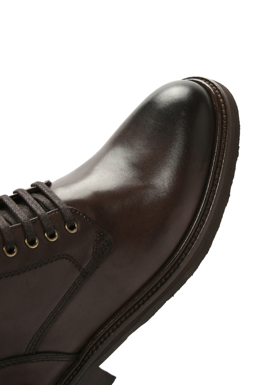Men's Brown Zippered Leather Boots