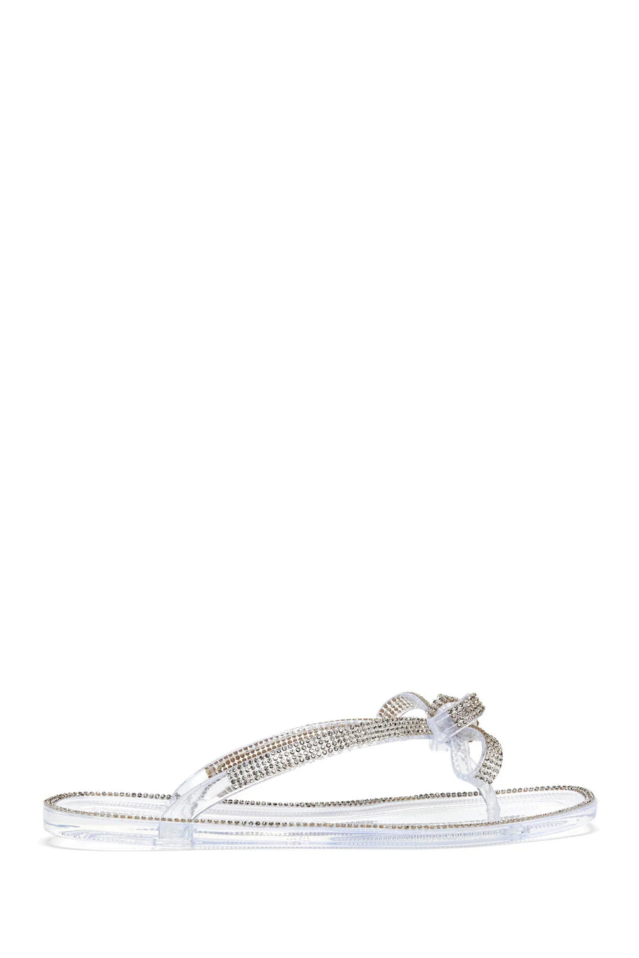 Women's White Jelly Transparent Stone Flip Flops Flat Slippers 23SFE4902PV | Derimod