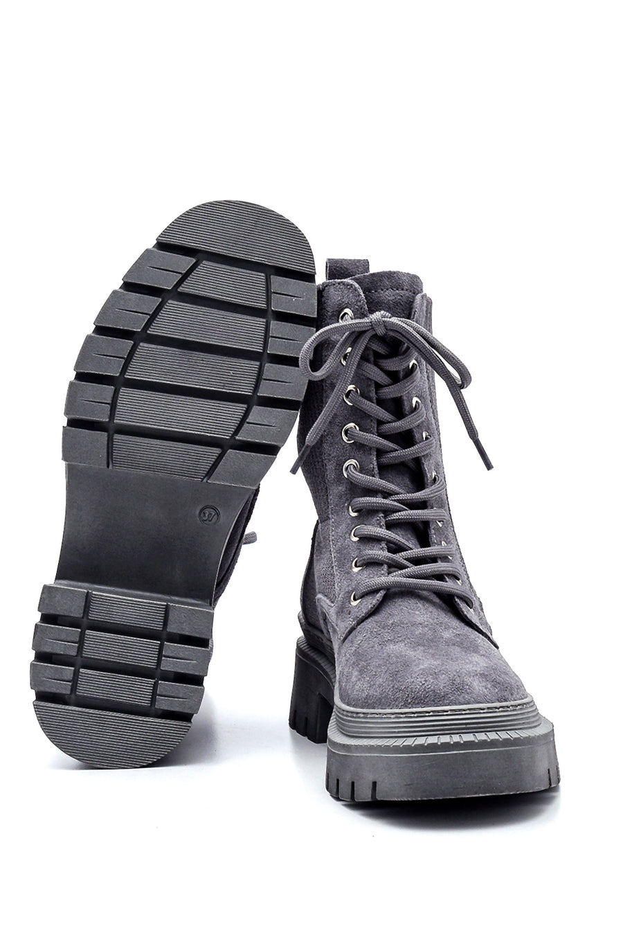 Women's Leather Boots with Socks