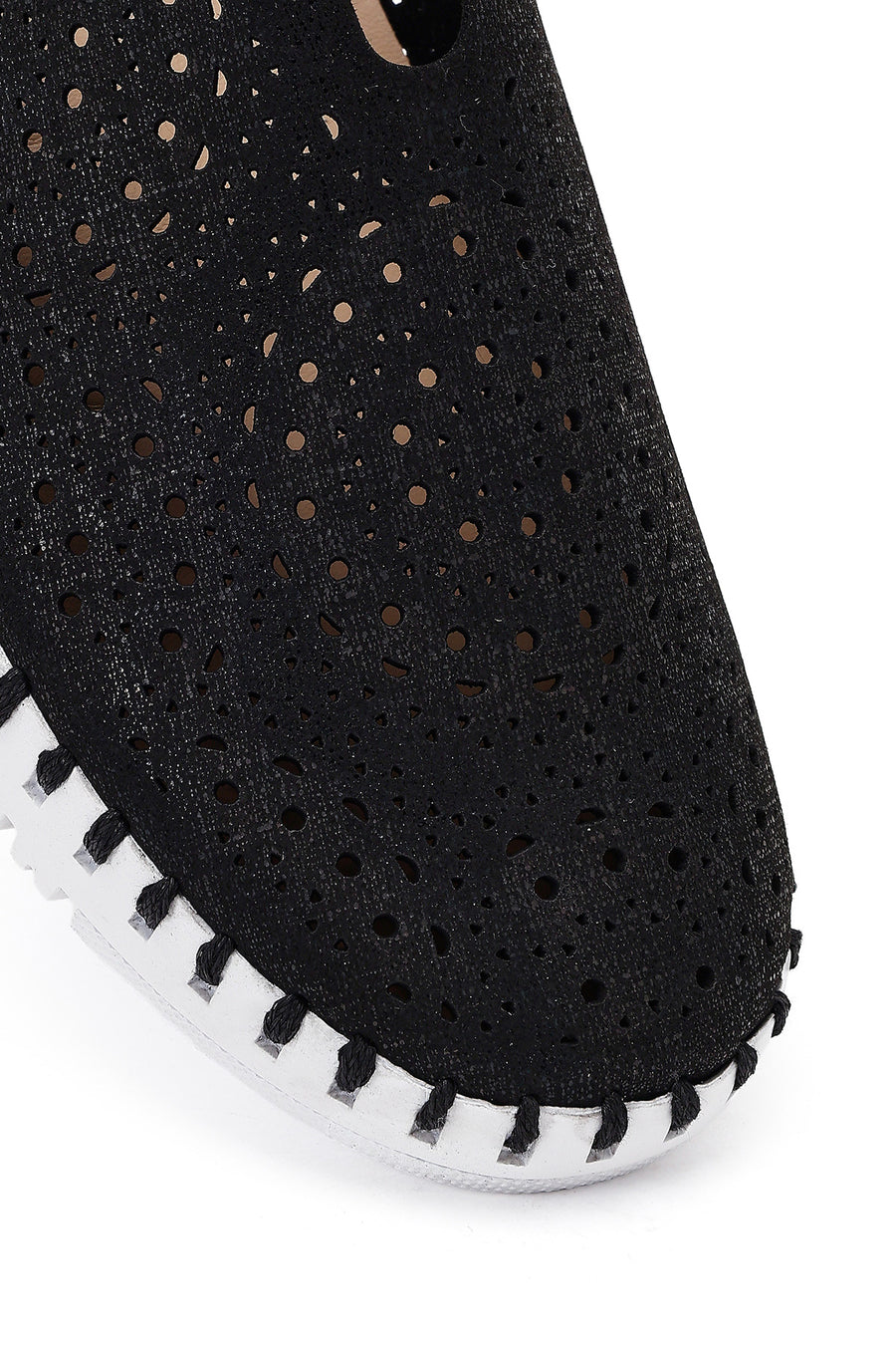 Woman Black Fabric Comfort Shoes