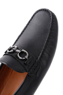 Men's Black Leather Buckle Casual Loafer | Derimod