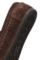Woman Brown Tasselled Suede Loafer | Derimod