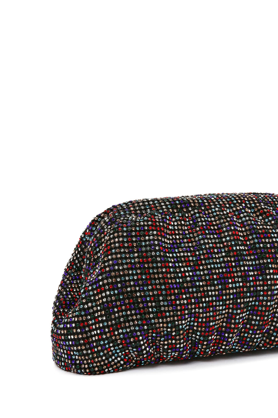 Women's Multi-Colored Long Chain Strap Stone Evening Clutch Bag