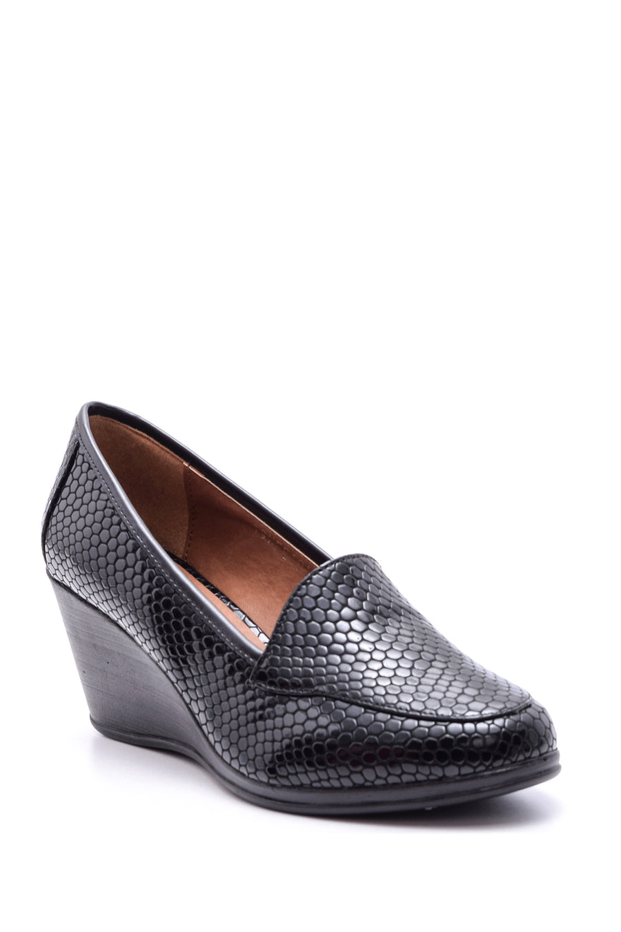 Women's Snakeskin Patterned Wedge Heeled Shoes 19WFE1911E3 | Derimod