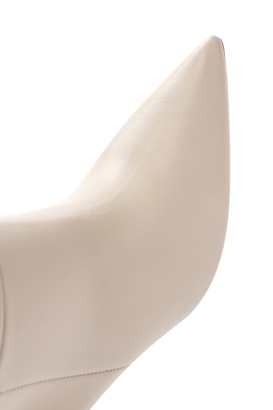 Kadın Bej İnce Topuklu Deri Çizme