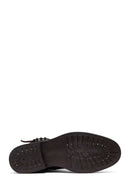 Woman Brown Zippered Suede Leather Boat | Derimod