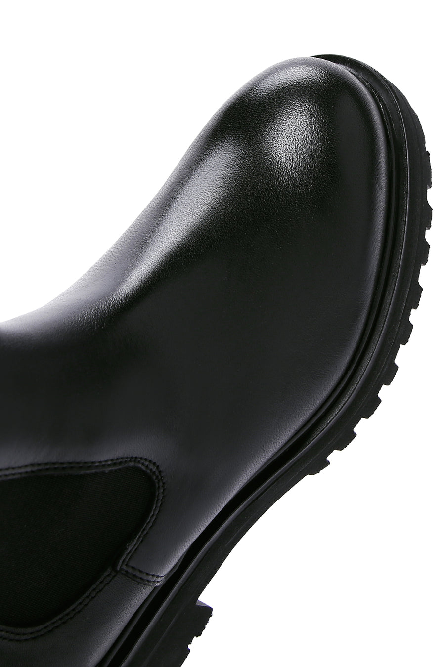 Women's Black Leather Chelsea Boots