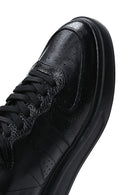 Men's Black Leather High Top Sneaker | Derimod