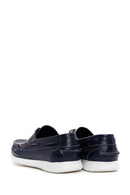 Men's Navy Blue Leather Casual Shoes | Derimod