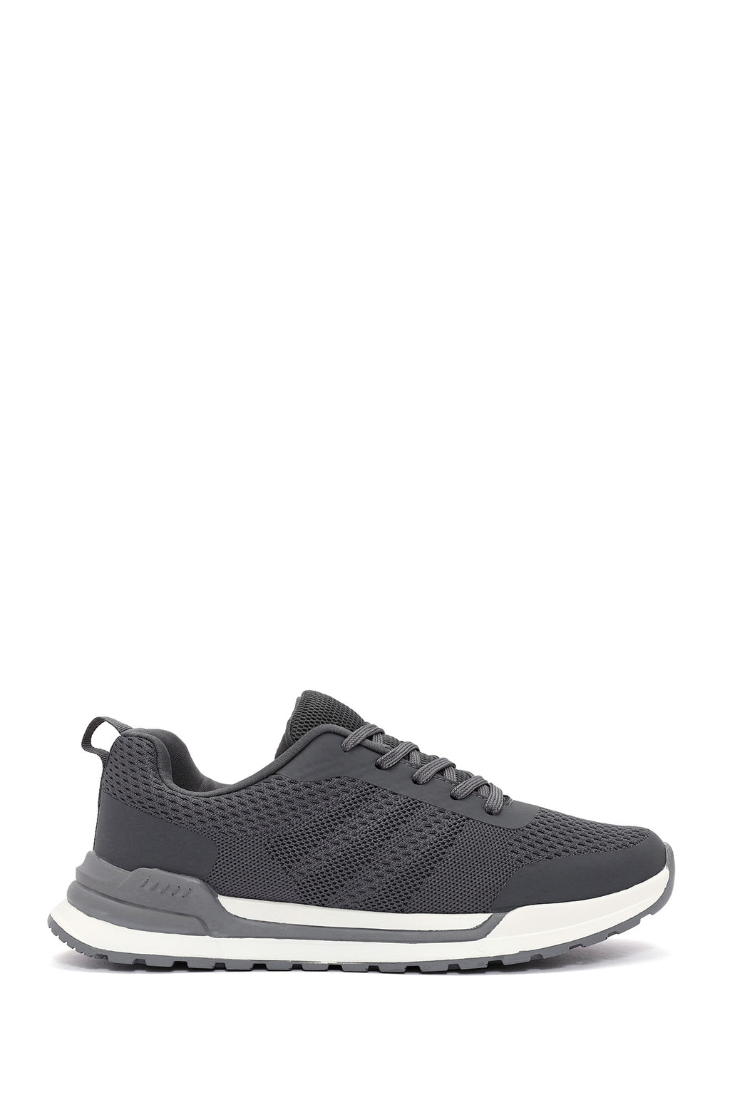 Erkek Gri Bağcıklı Kumaş Sneaker
