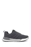 Men's Grey Lace-Up Fabric Sneakers | Derimod