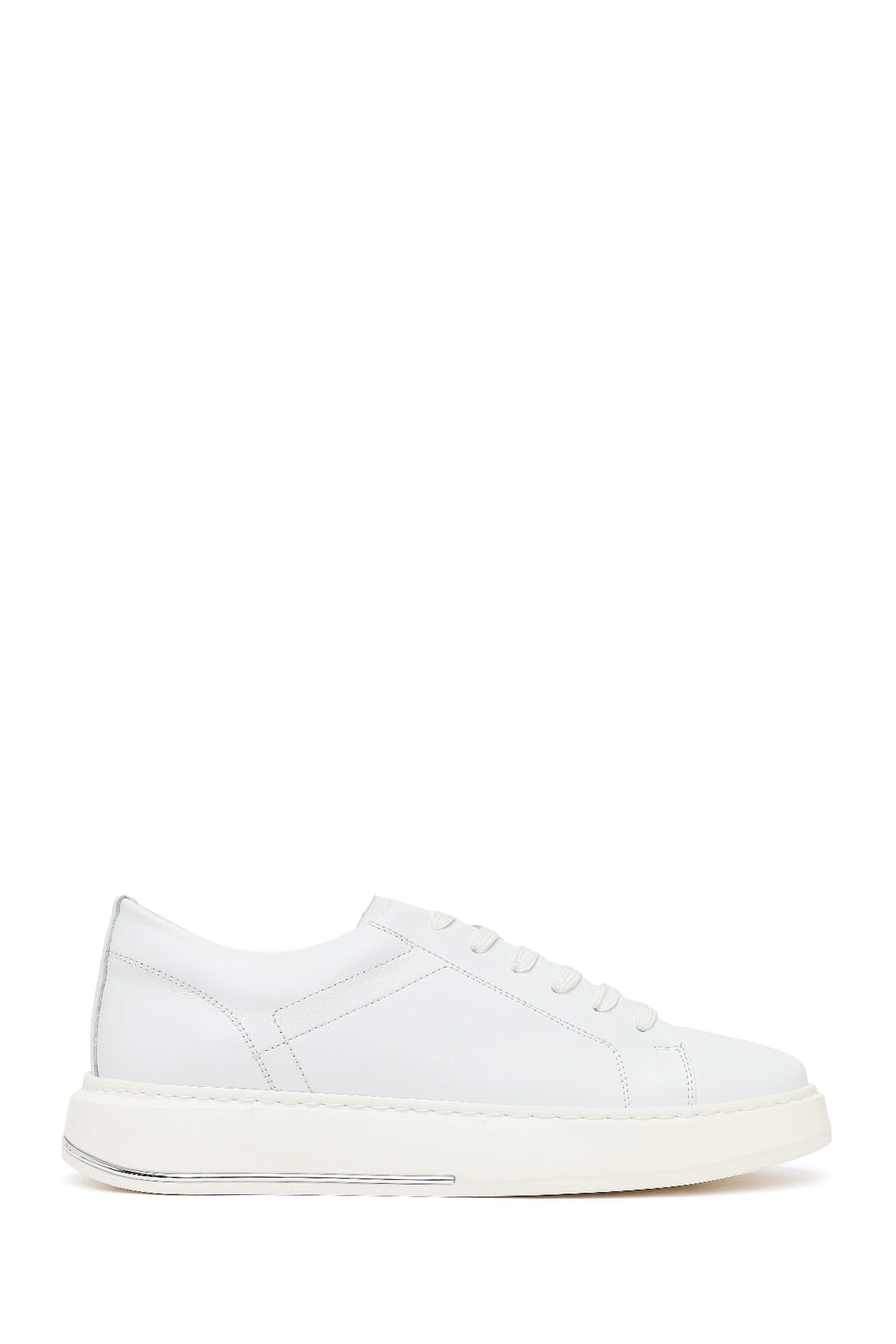 Male White Lace-Up Leather Sneaker 26SFD612118 | Derimod