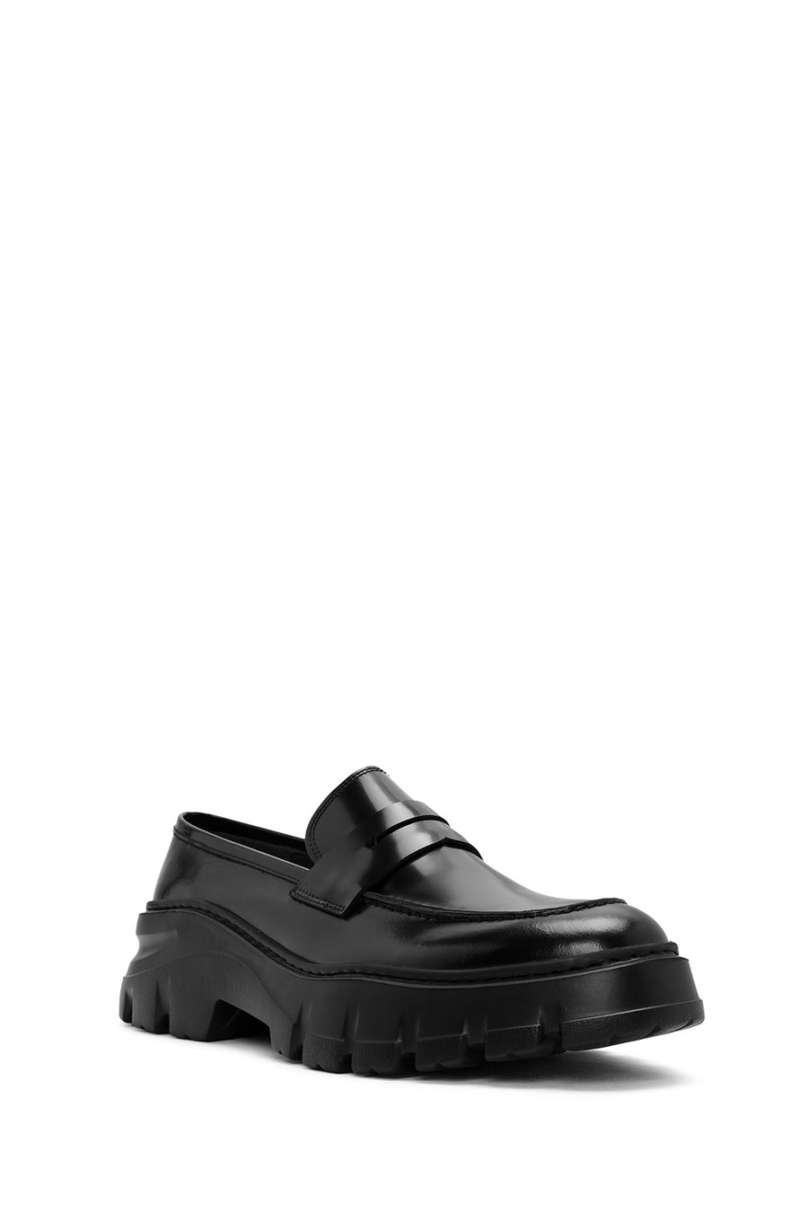 Men's Black Leather Casual Loafer
