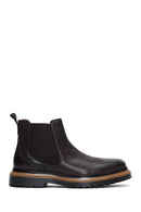 Men's Brown Leather Casual Chelsea Boots | Derimod